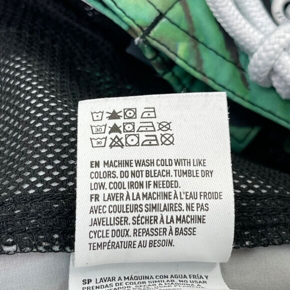 American Eagle Outfitters Board Shorts Mens Large Turquoise Green Palm Frond - Picture 6 of 11